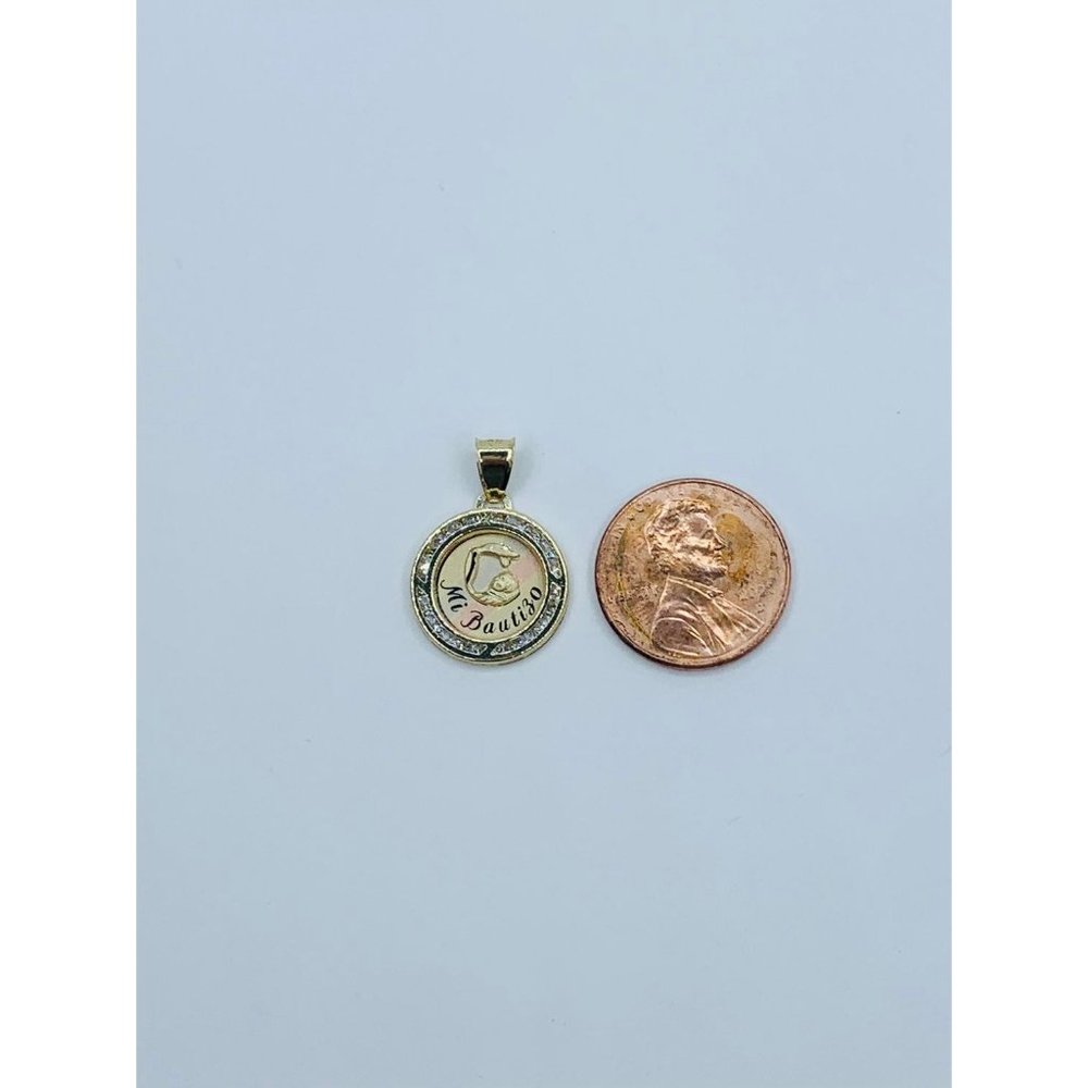 10k Solid Gold Pendant Baptism View 4